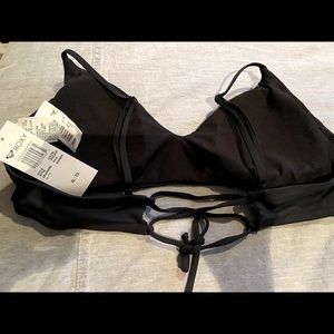 2 brand new Roxy bikini tops for sale both size large black.